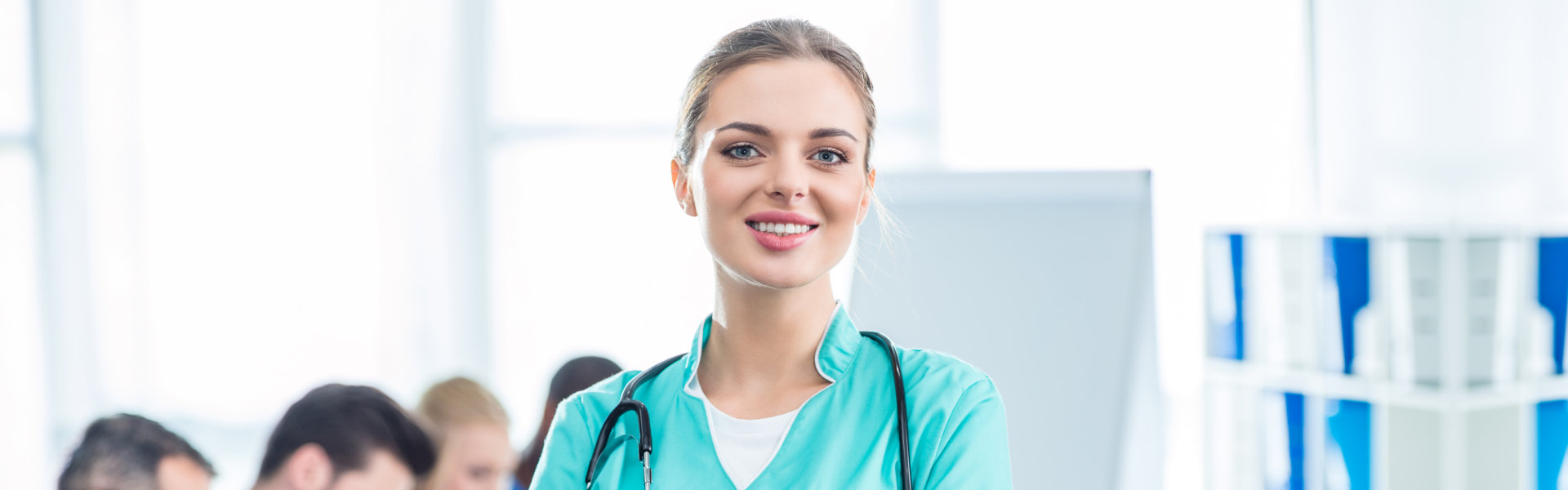 female nurse smiling