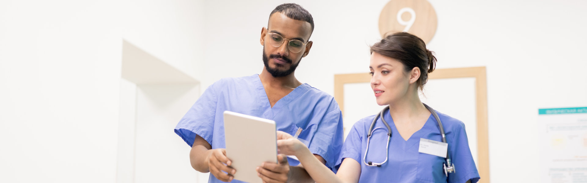 two person reading a file